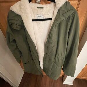 Old Navy Cream and Green Jacket